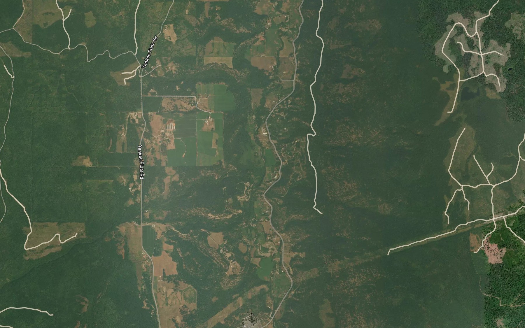 Satellite map of the Fowler Creek