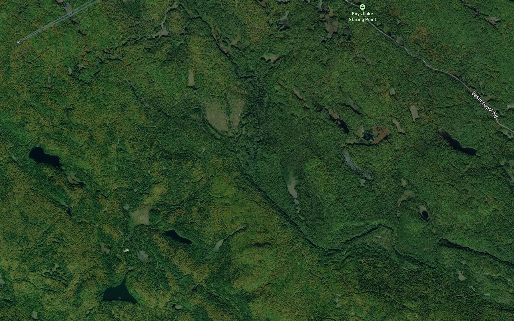 Satellite map of the Hogan Creek