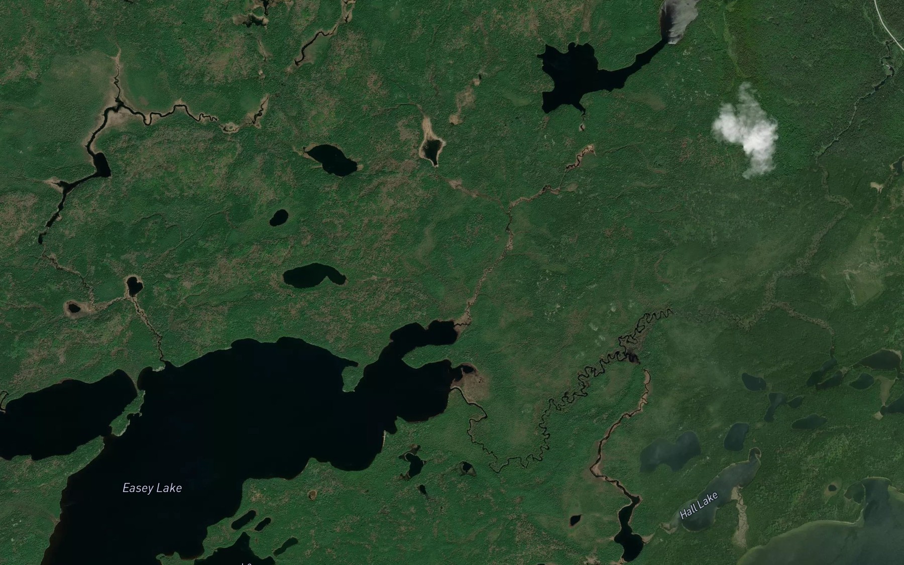 Satellite map of the Butler Creek