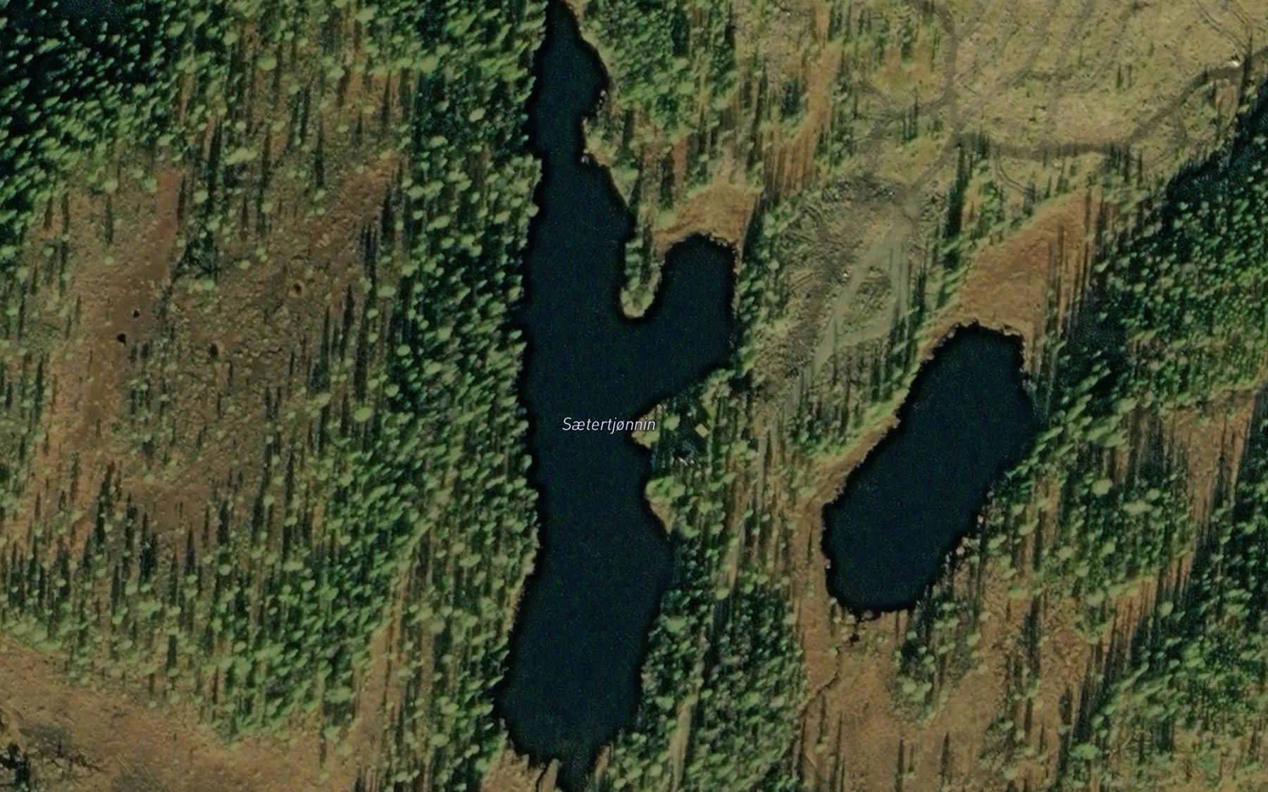 Satellite map of the Saetertjonnin