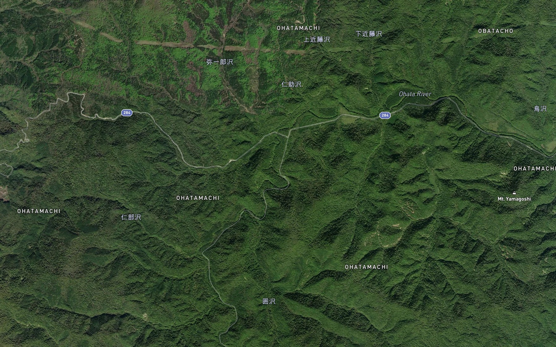 Satellite map of the Aka Daki