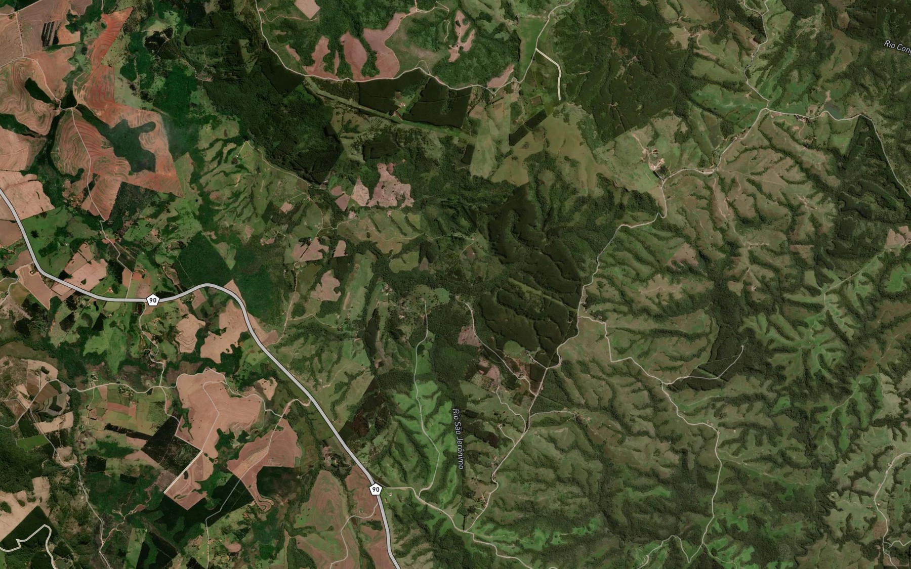 Satellite map of the Agua da Limeira