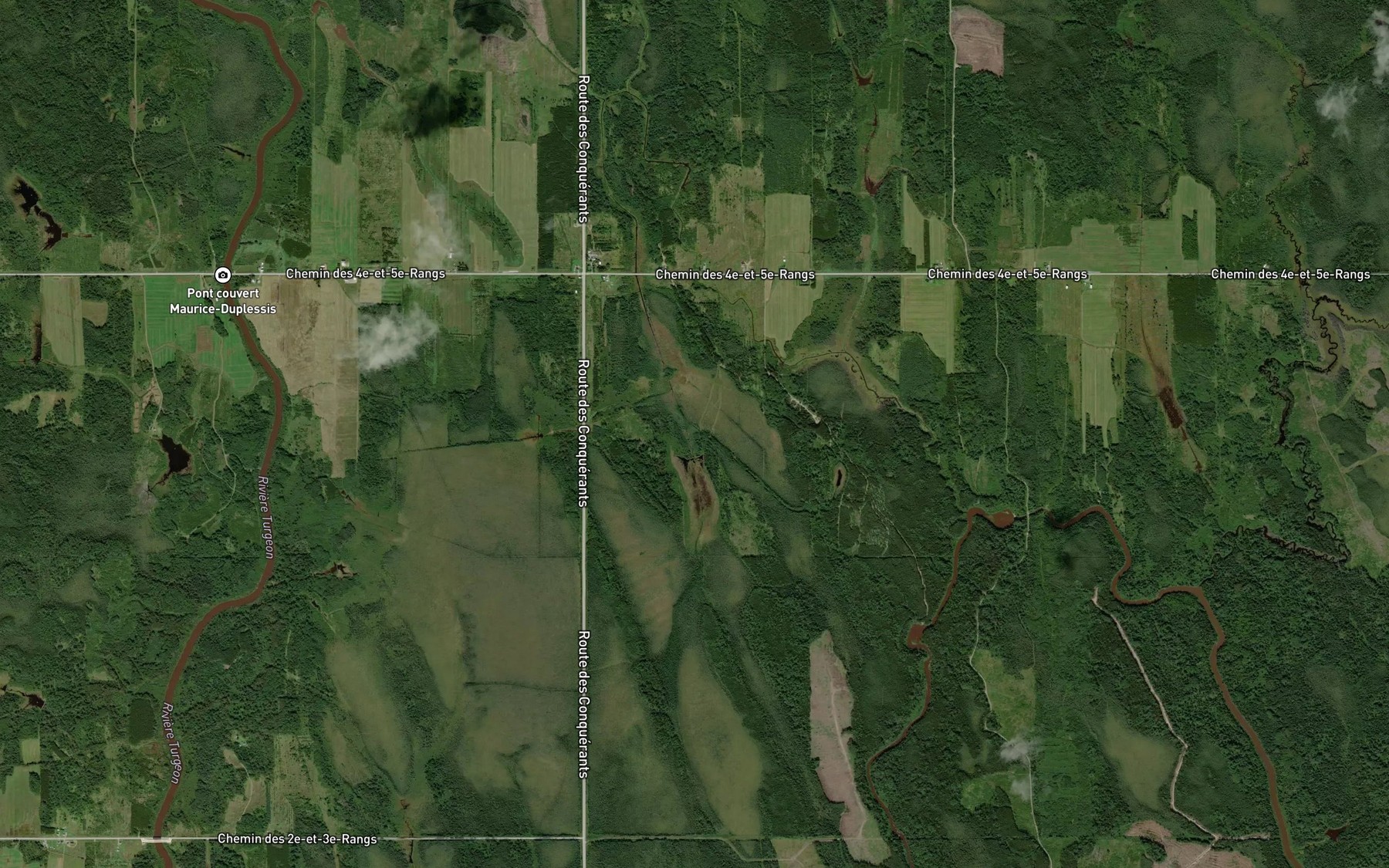 Satellite map of the Branche Plourde