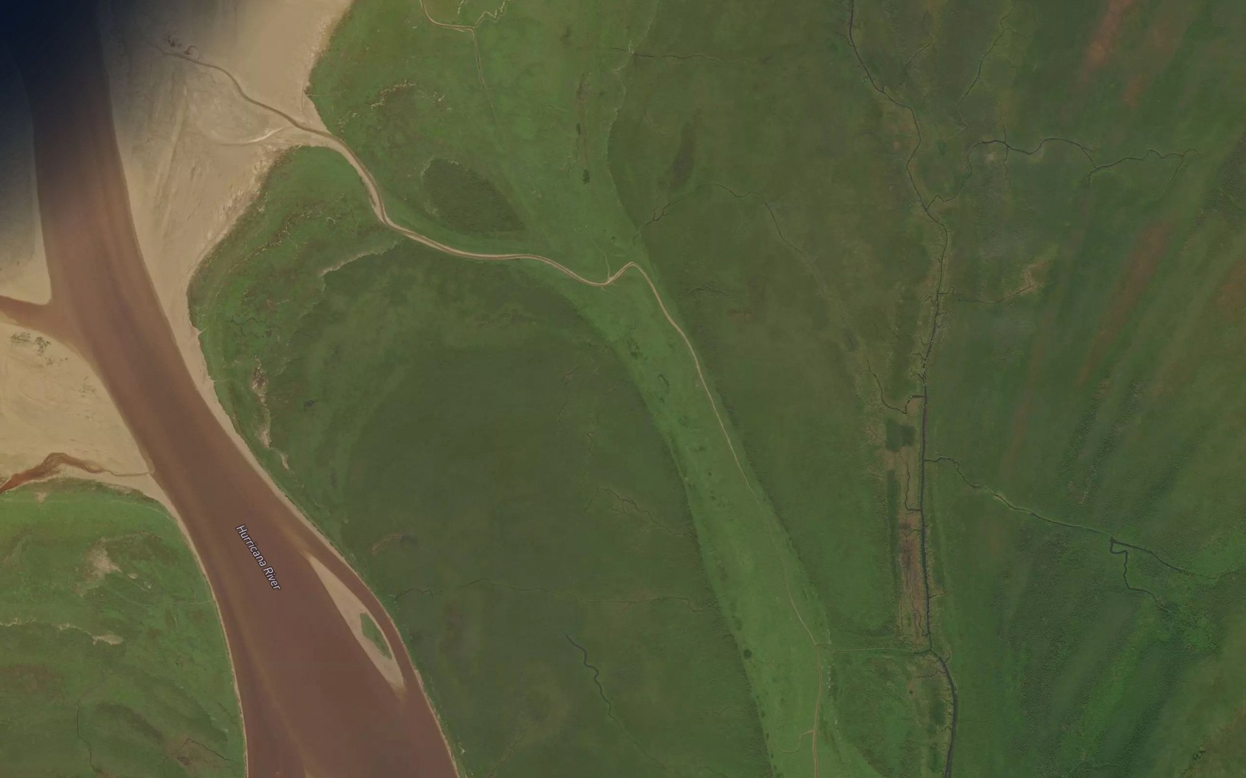 Satellite map of the Harricanaw River