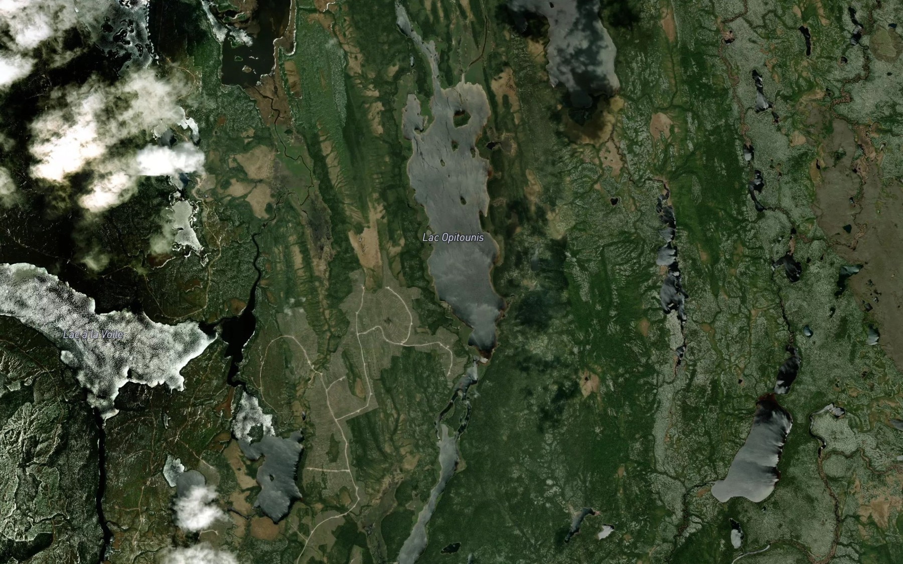 Satellite map of the Lac Opitounis