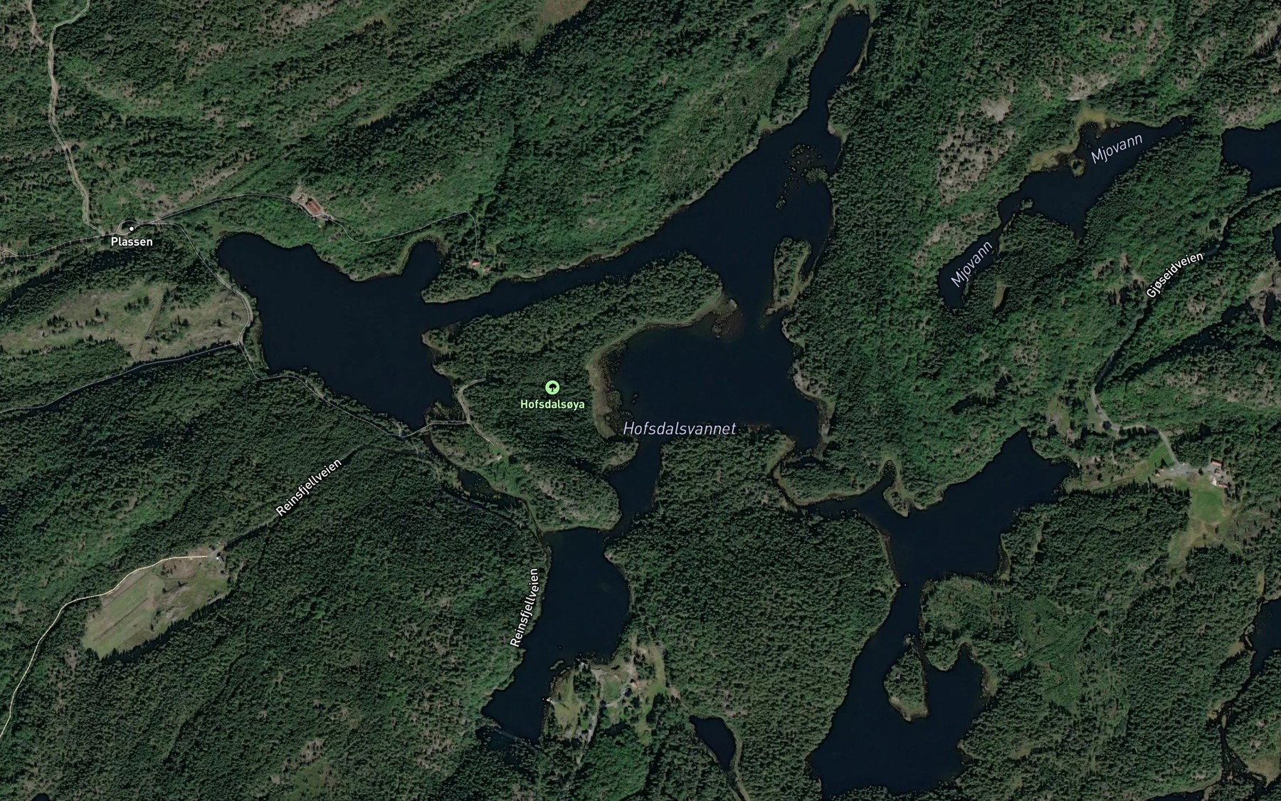 Satellite map of the Hofsdalsvannet