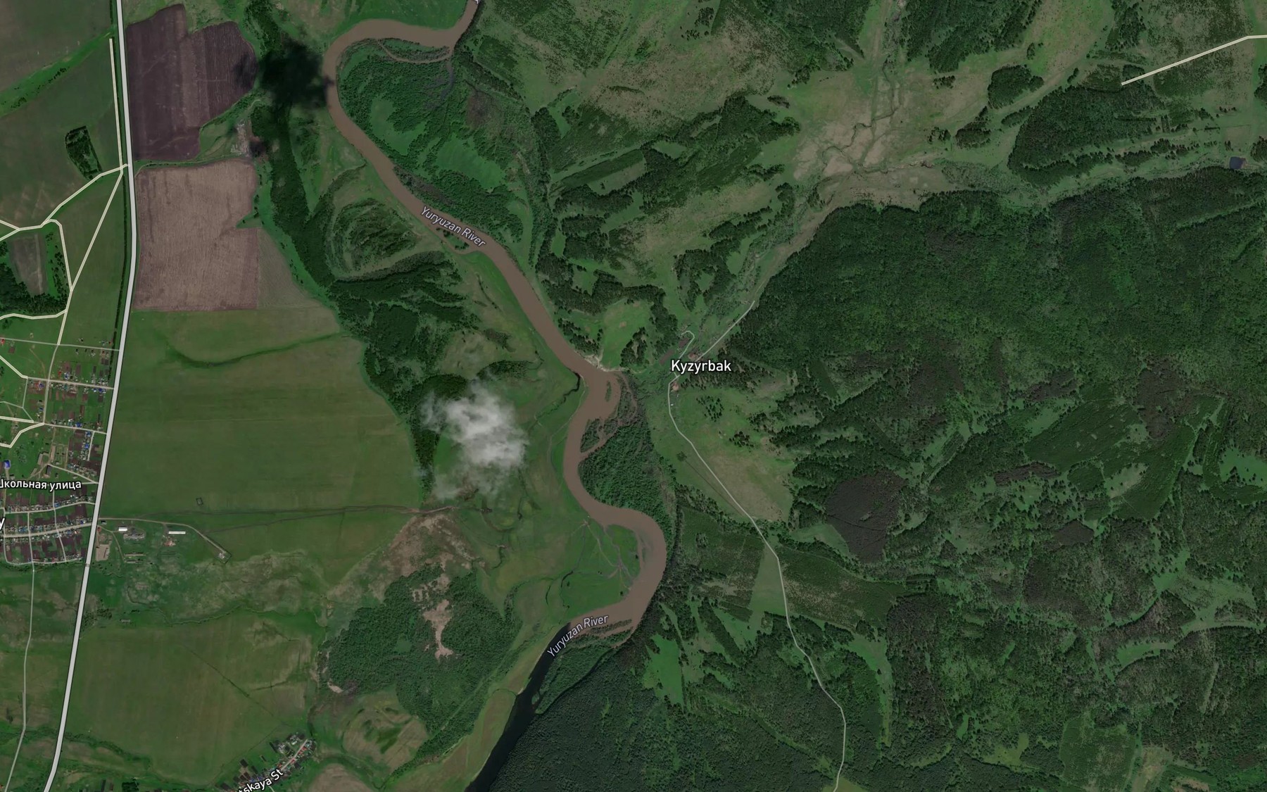 Satellite map of the Lazya