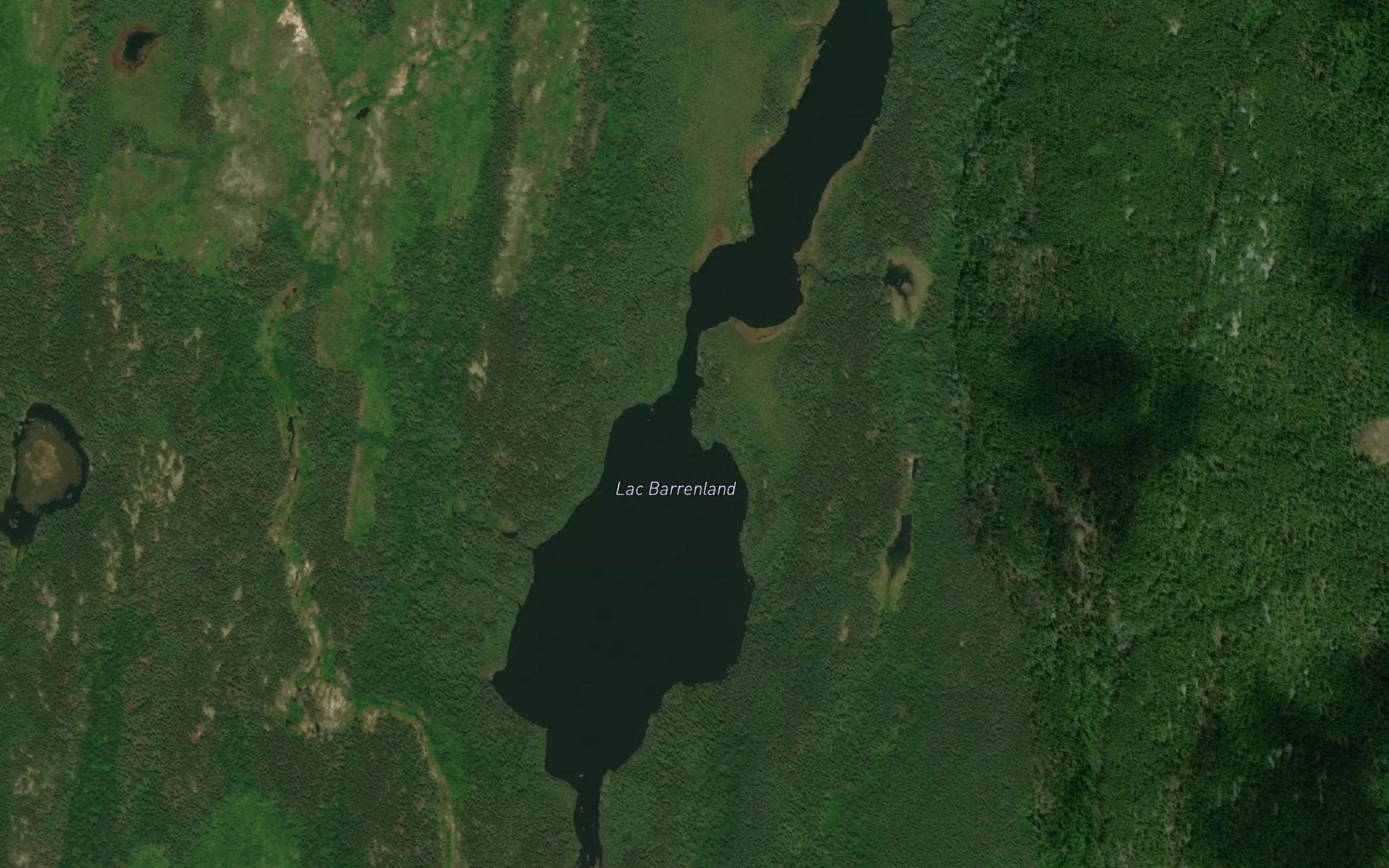 Satellite map of the Lac Barrenland