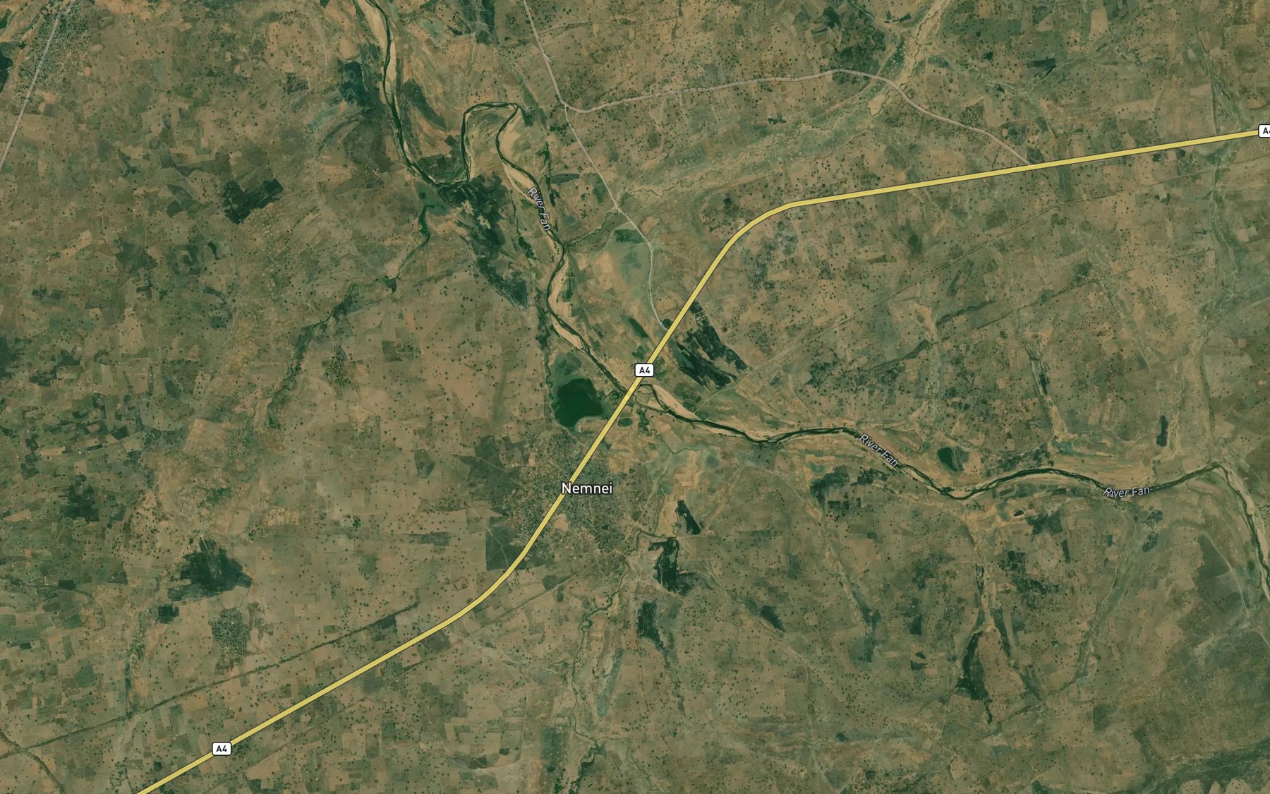 Satellite map of the River Pomi
