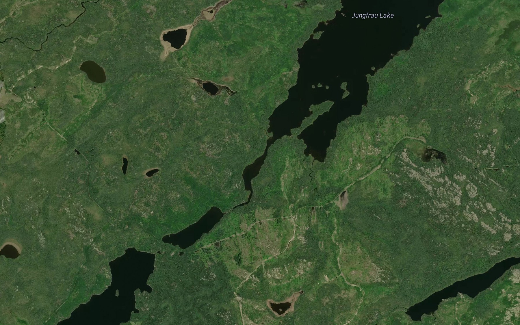 Satellite map of the Jungfrau Creek