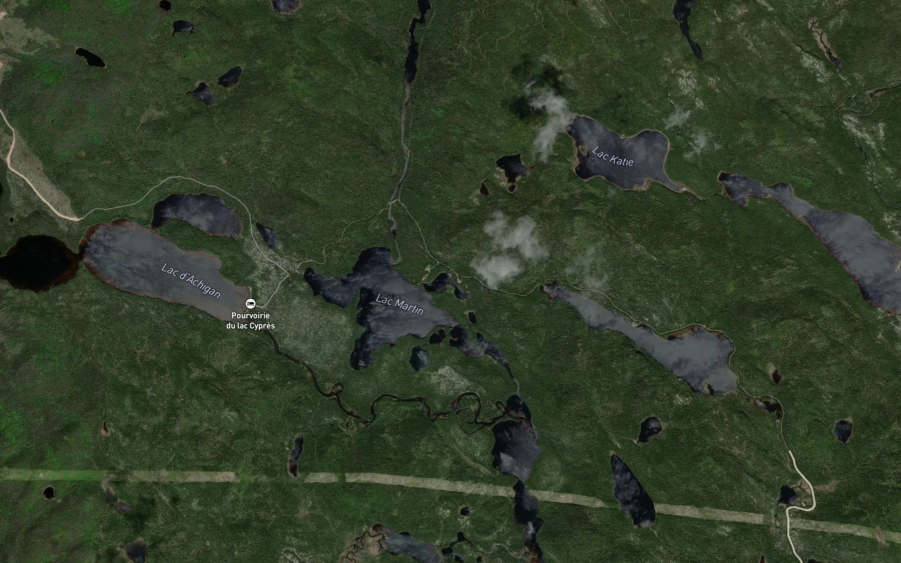 Satellite map of the Lac Martin