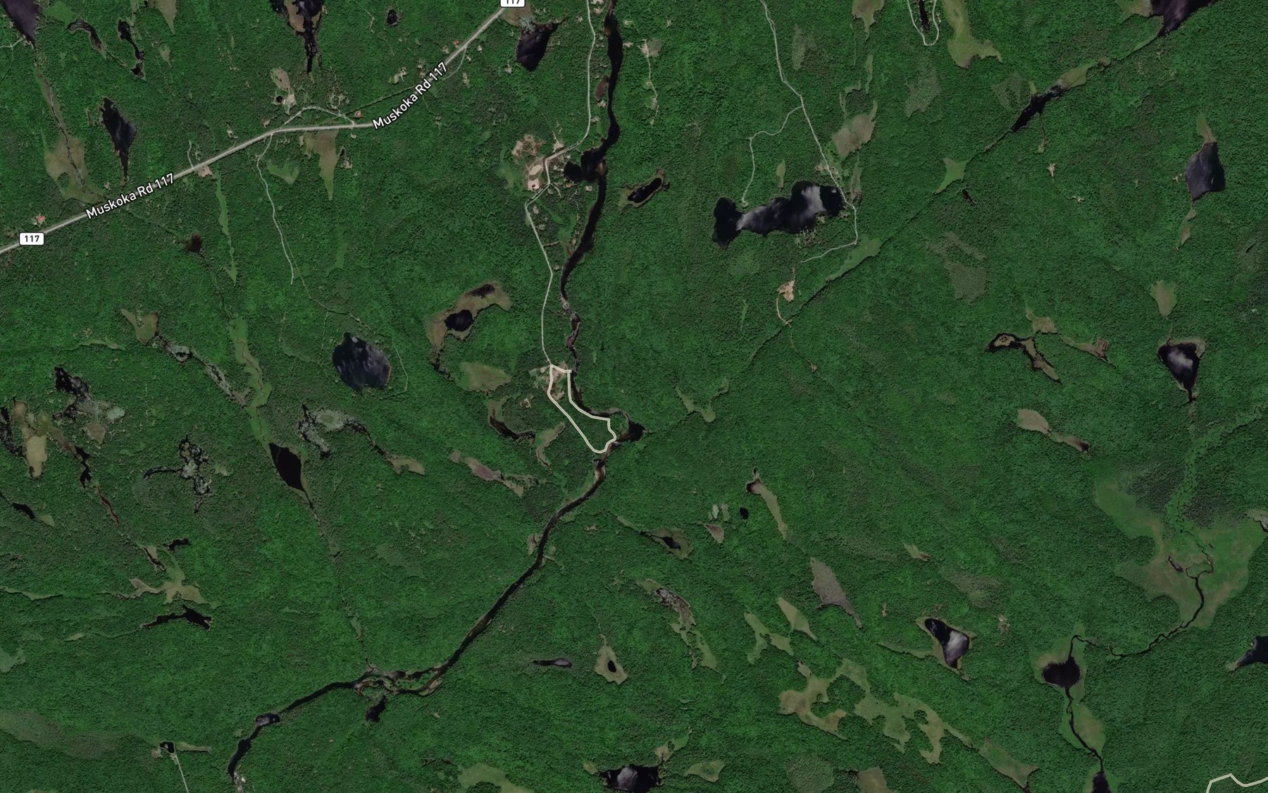 Satellite map of the Heeney Creek