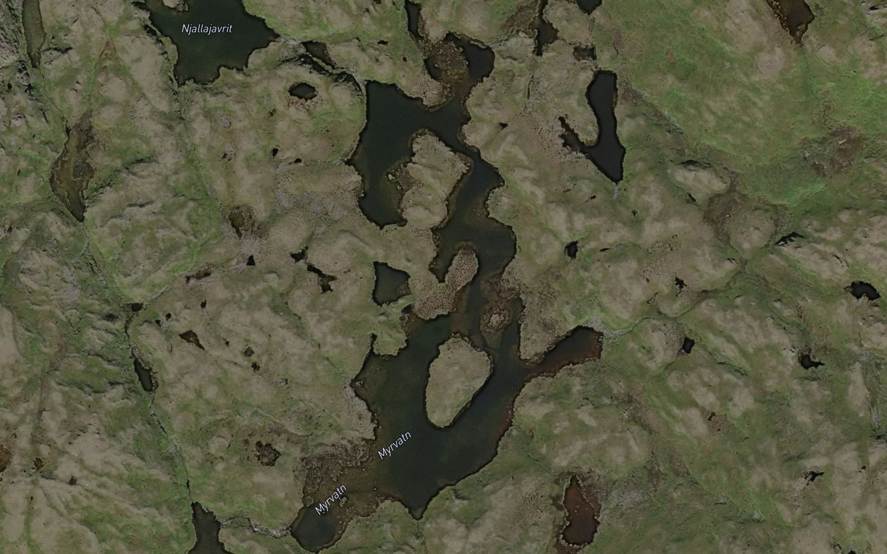 Satellite map of the Laeksajavri