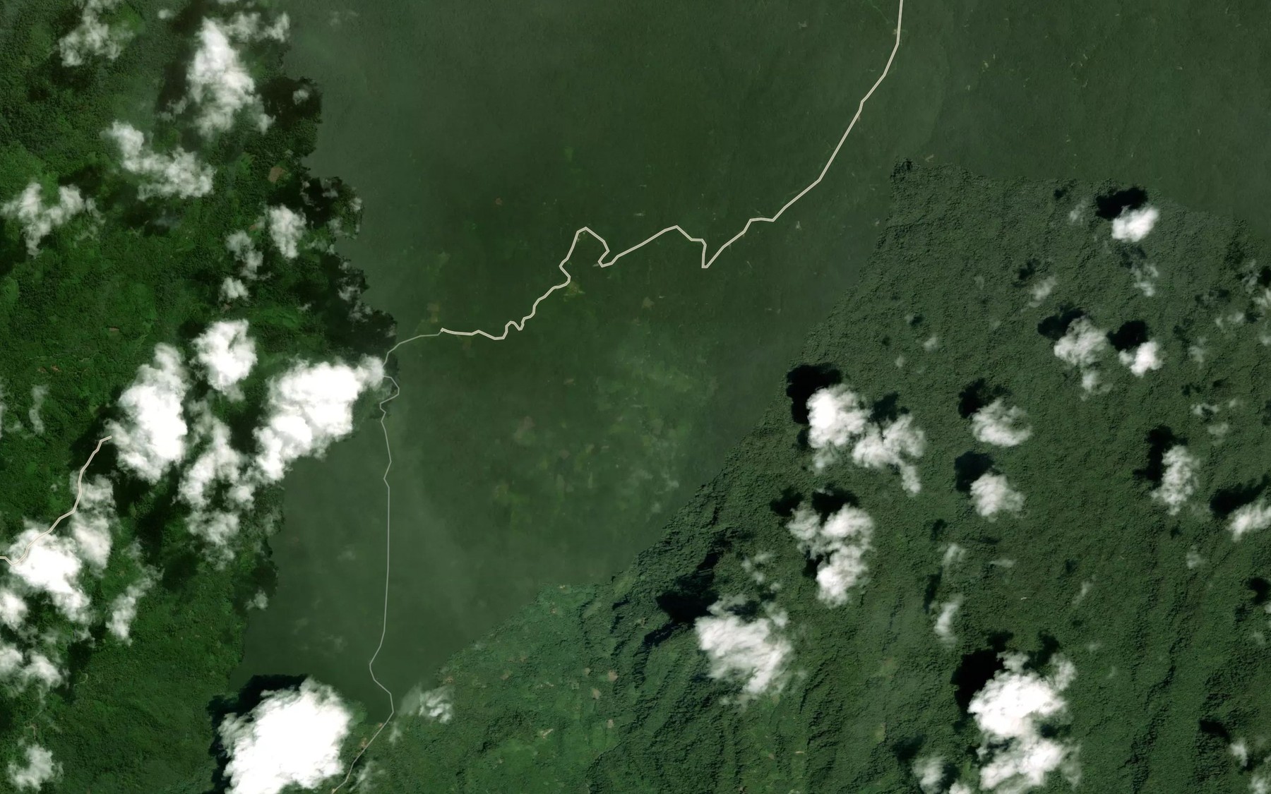 Satellite map of the Aek Bulu Laga
