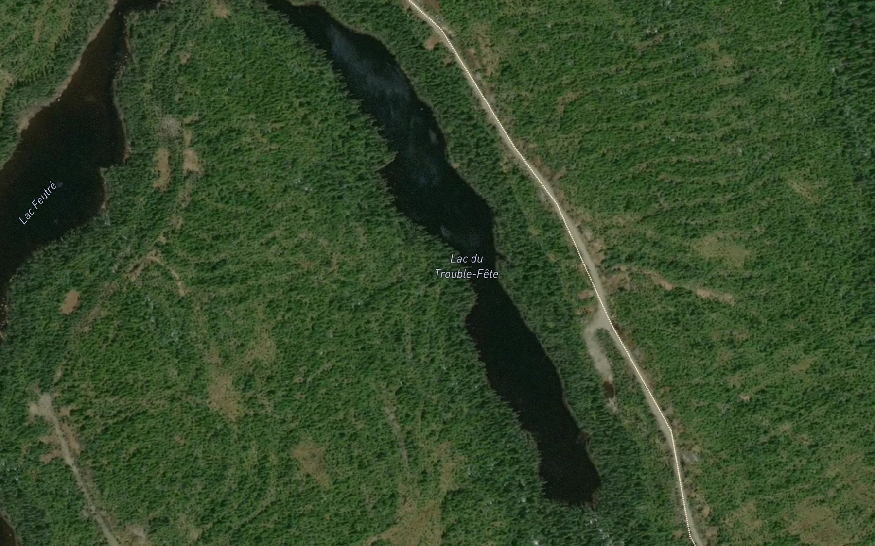 Satellite map of the Lac du Trouble-Fete