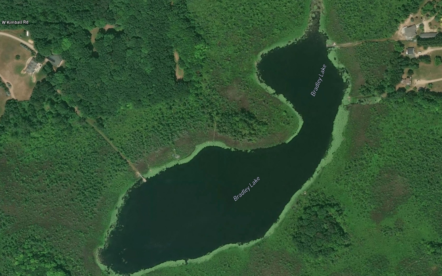 Satellite map of the Bradley Lake