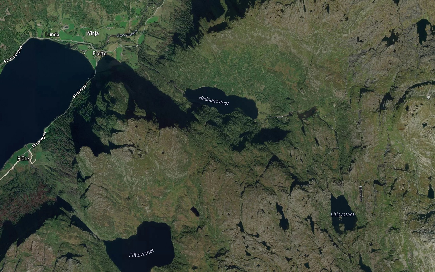 Satellite map of the Masanesbekken