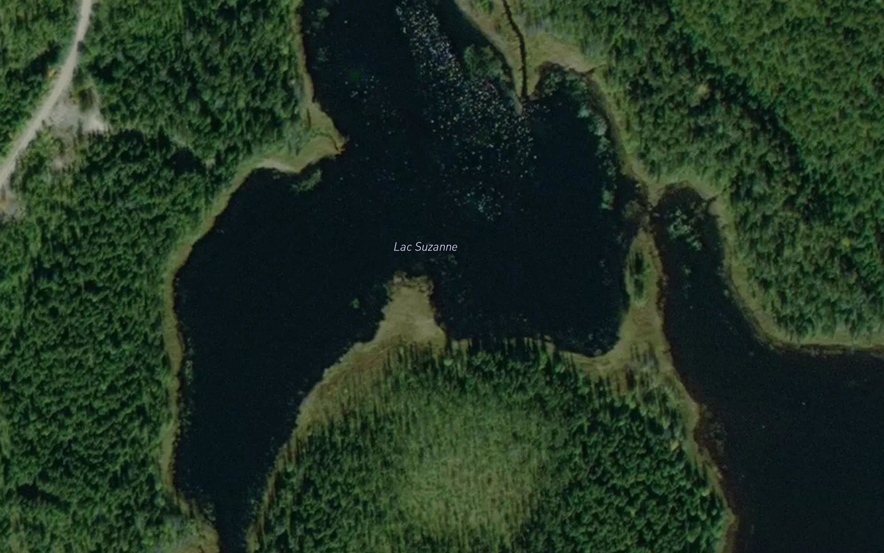 Satellite map of the Lac Suzanne