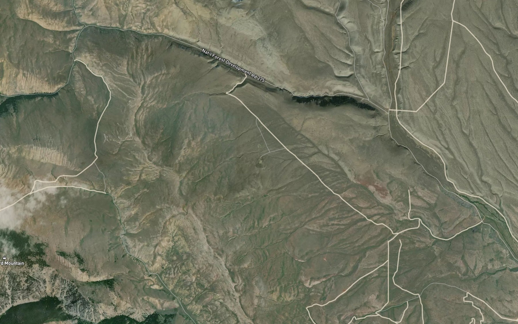 Satellite map of the Boulder Spring