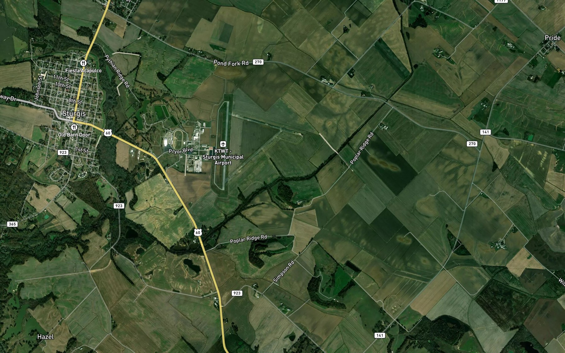 Satellite map of the Smith Ditch