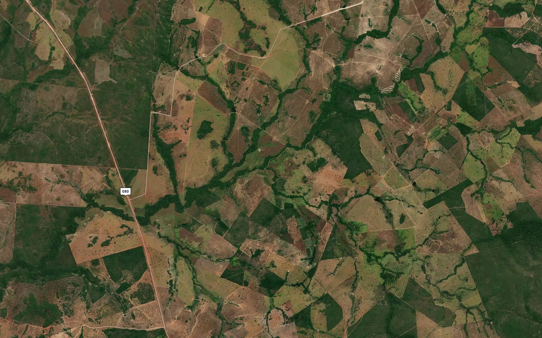 Satellite map of the Corrego das Negras