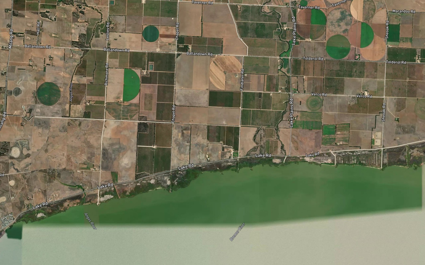 Satellite map of the River Bremer