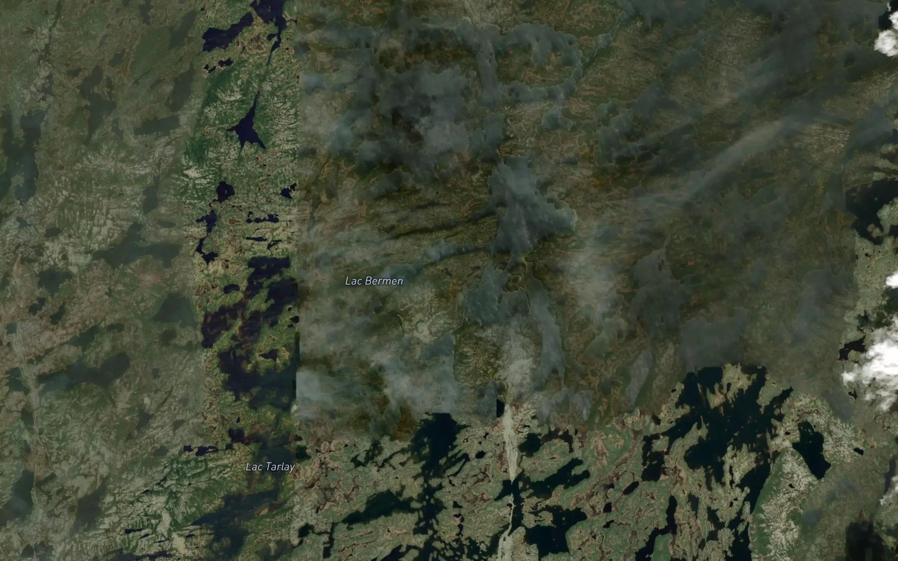 Satellite map of the Lac Bermen