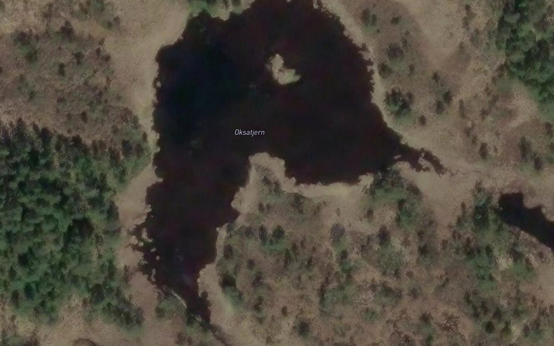 Satellite map of the Oksatjern