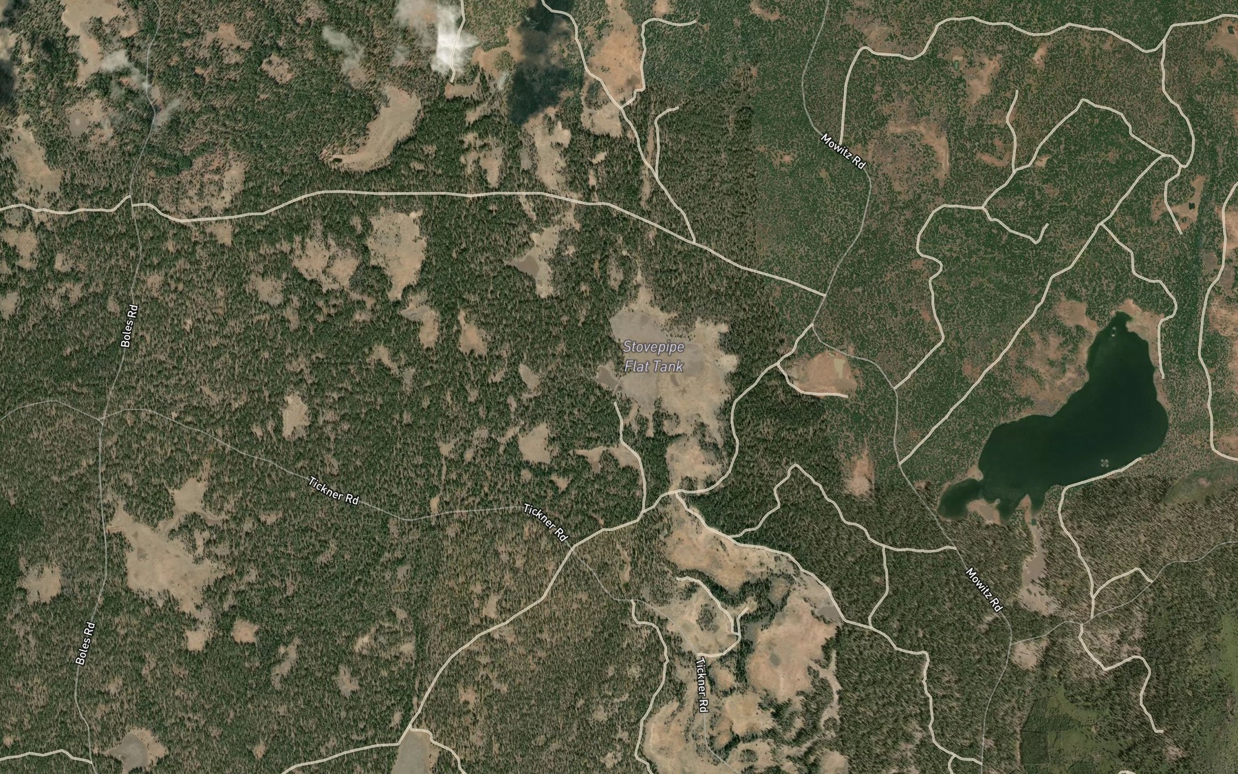 Satellite map of the Stovepipe Flat