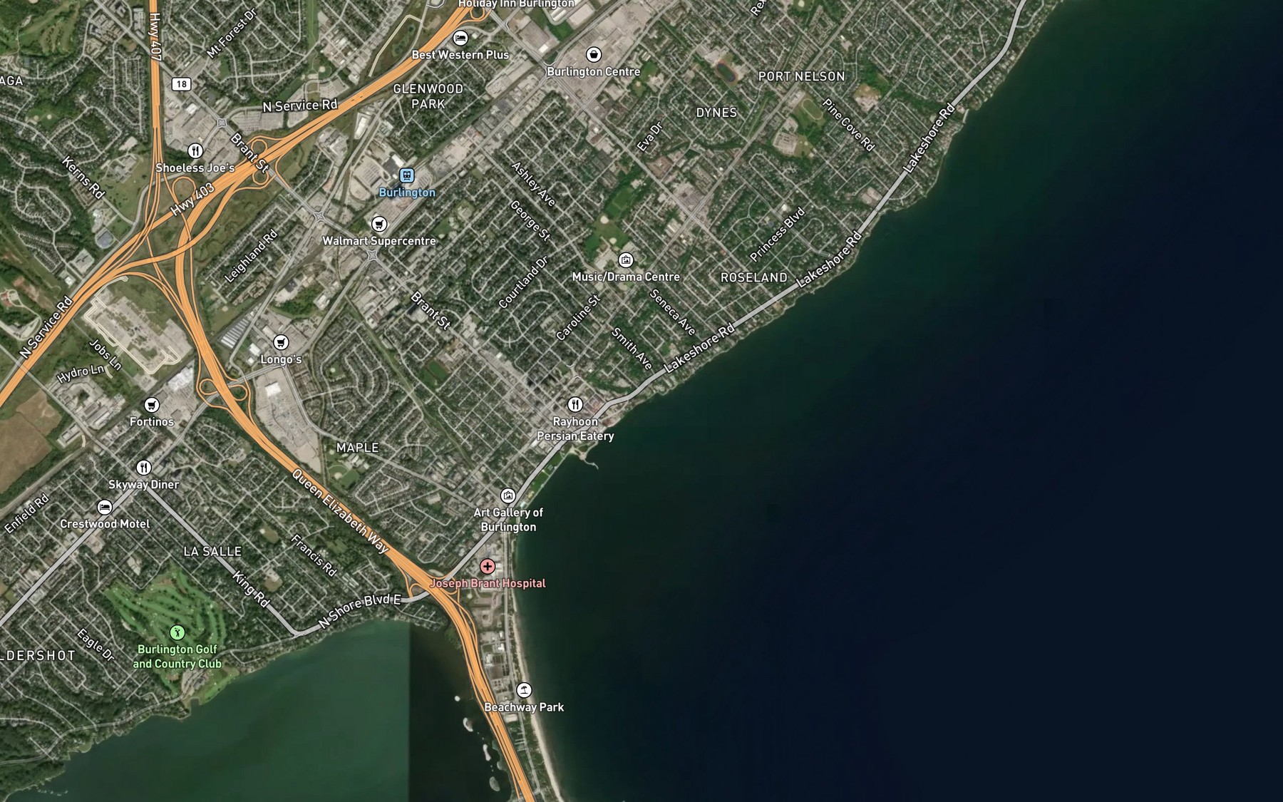 Satellite map of the Rambo Creek