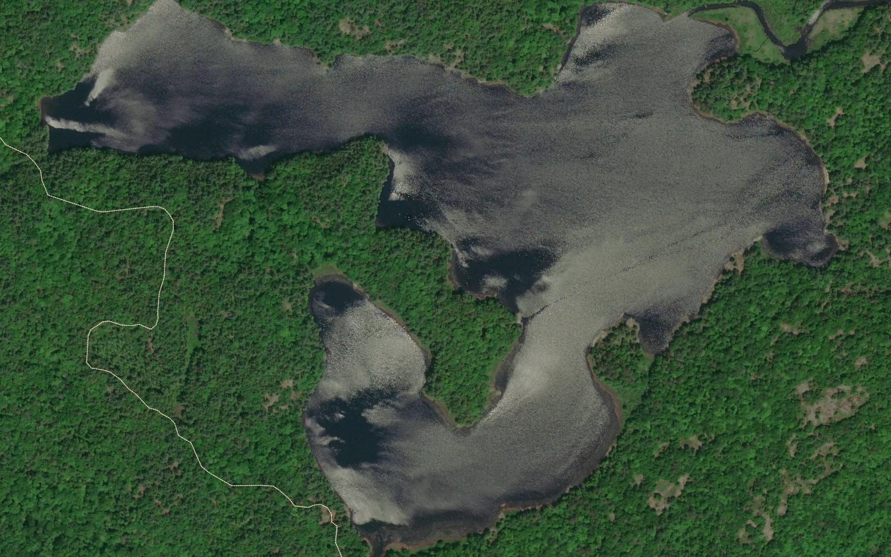 Satellite map of the Little Blackstone Lake