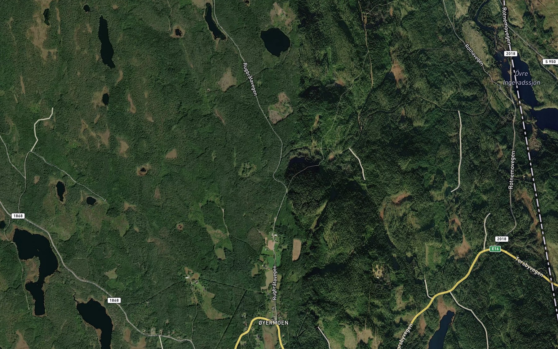 Satellite map of the Liabekken