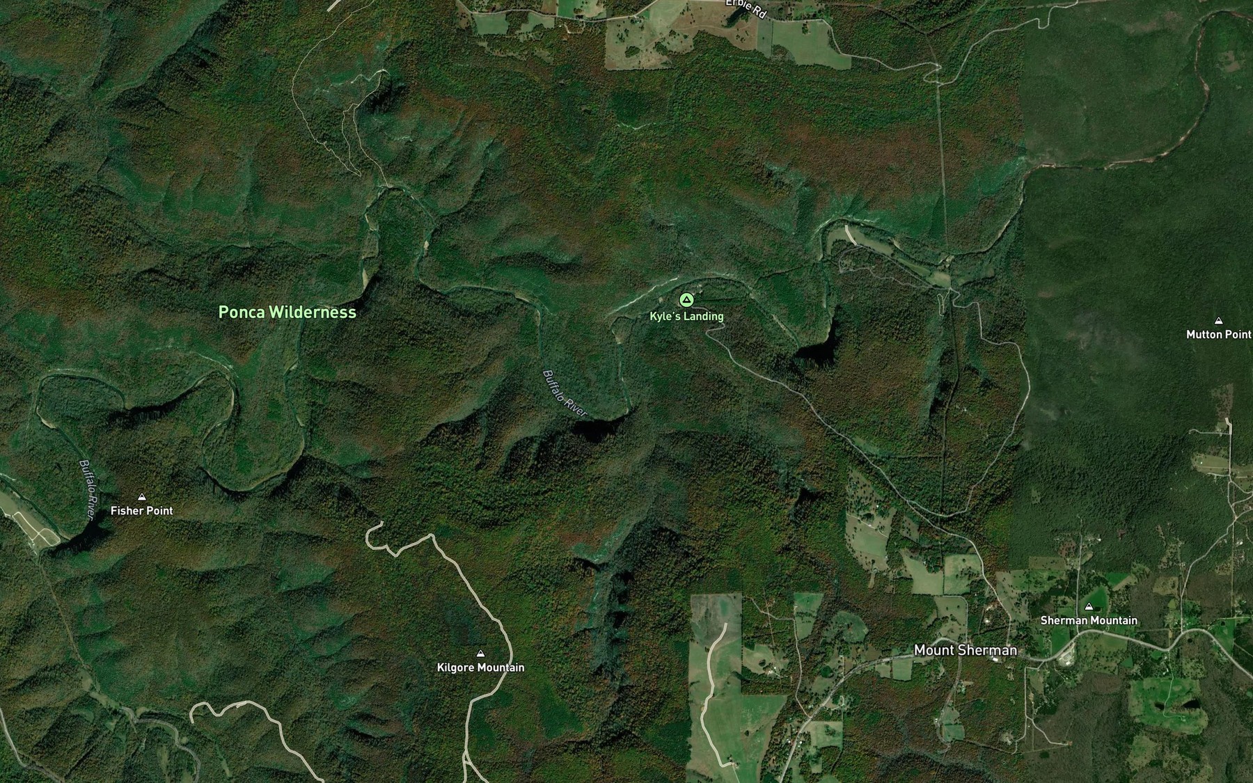 Satellite map of the Indian Creek