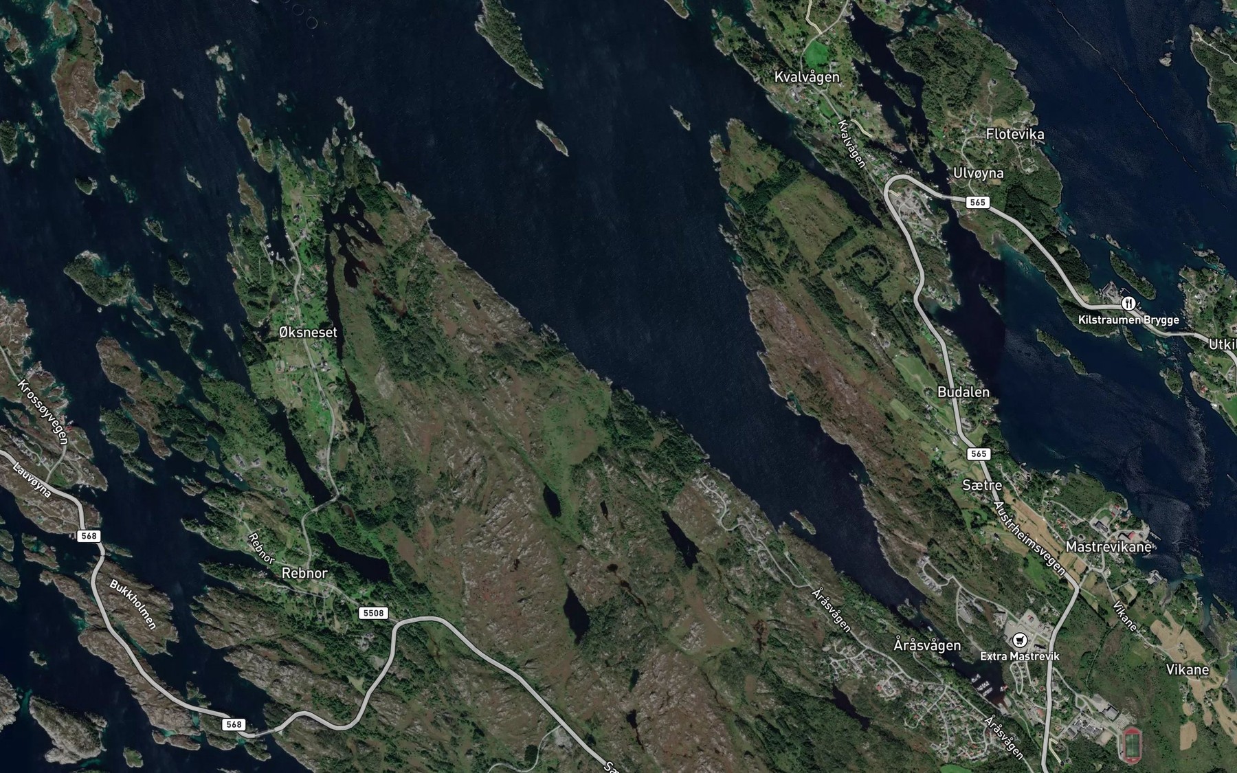 Satellite map of the Ulvvikane