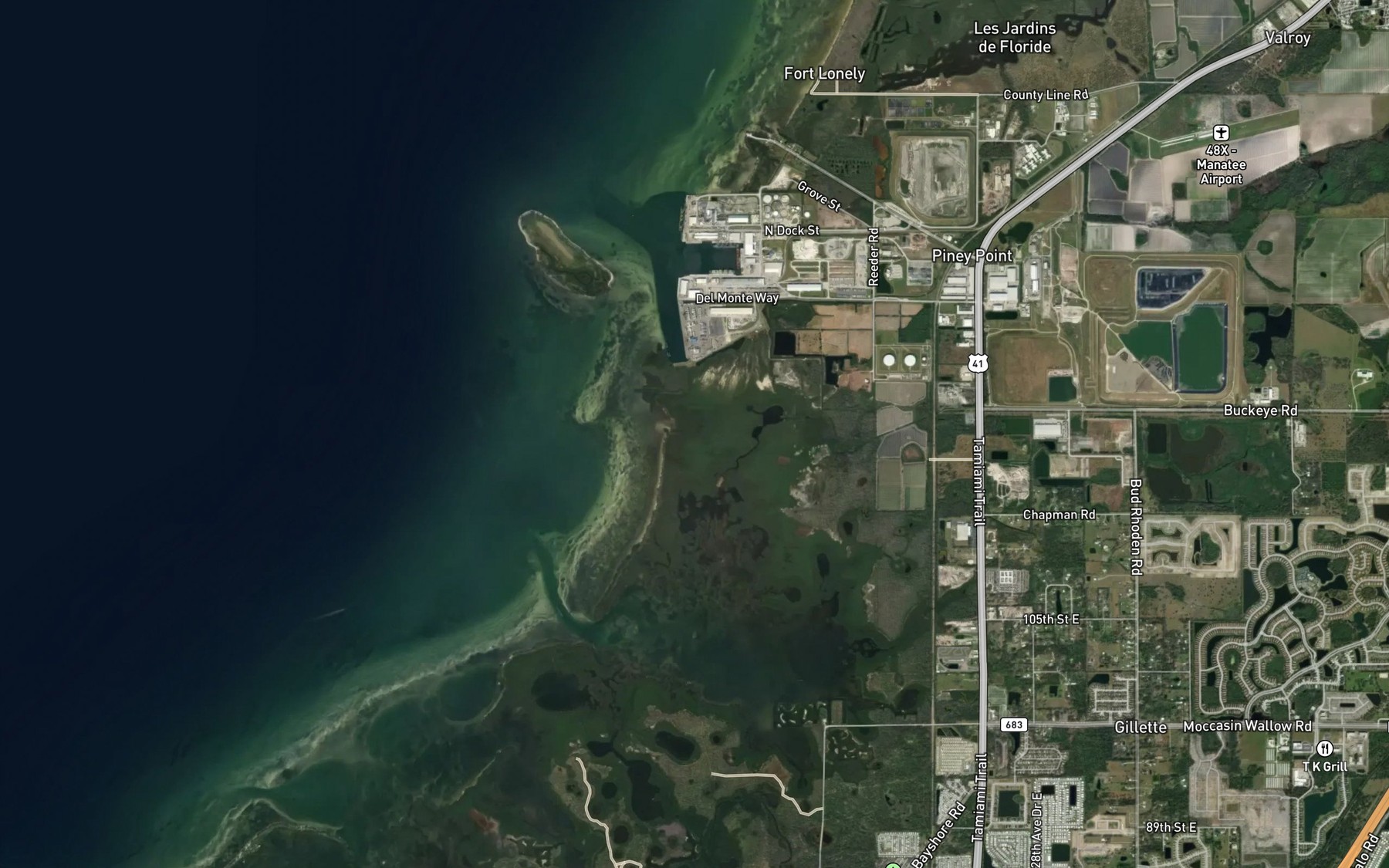Satellite map of the Little Redfish