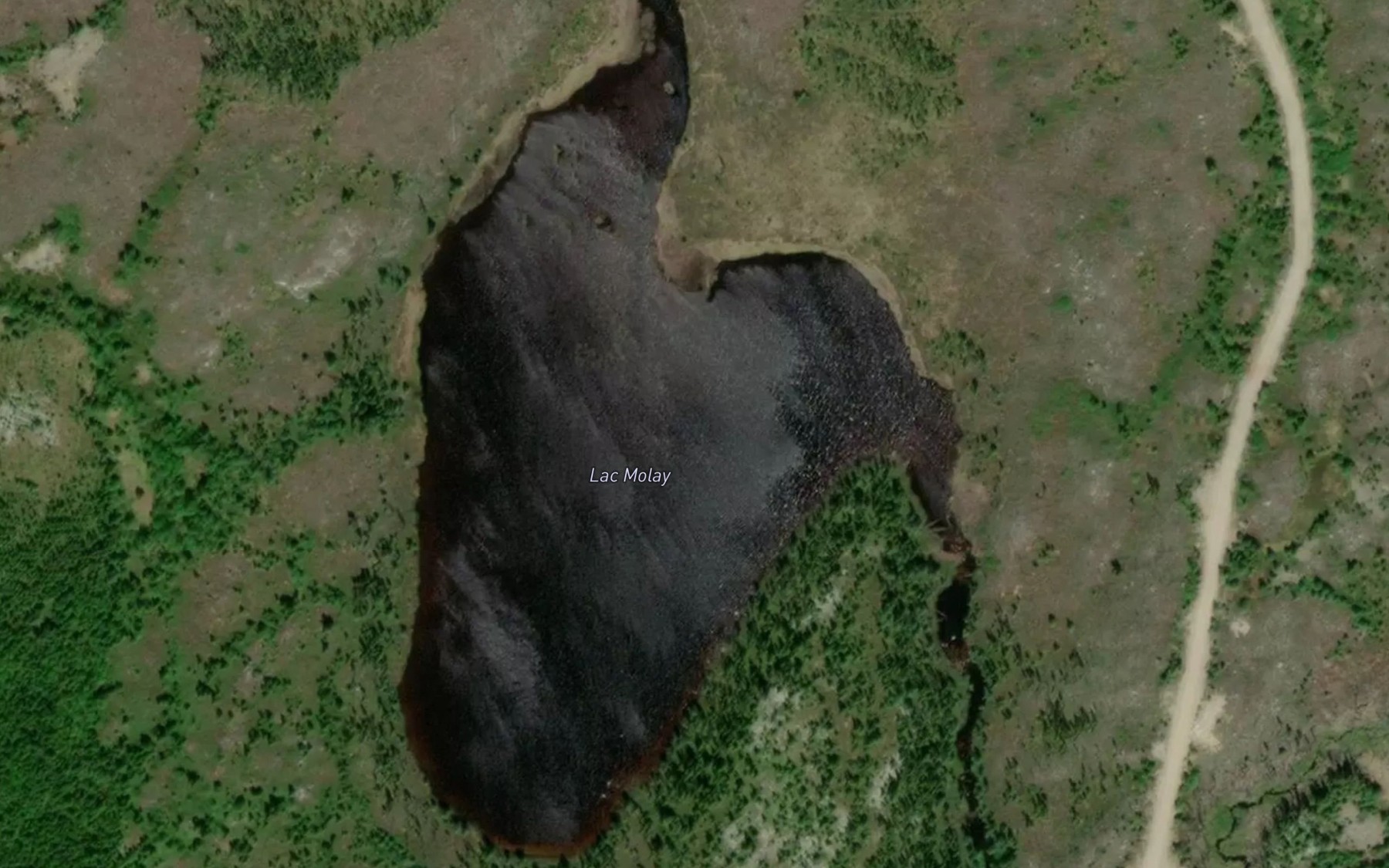 Satellite map of the Lac Molay