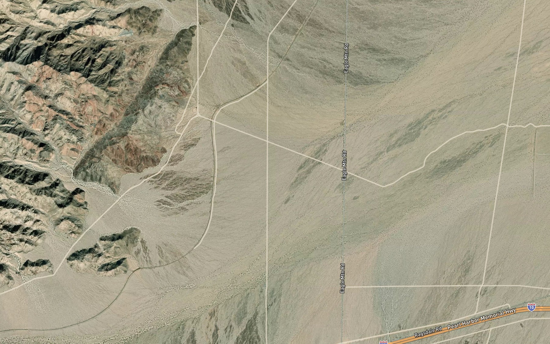 Satellite map of the Dragon Wash