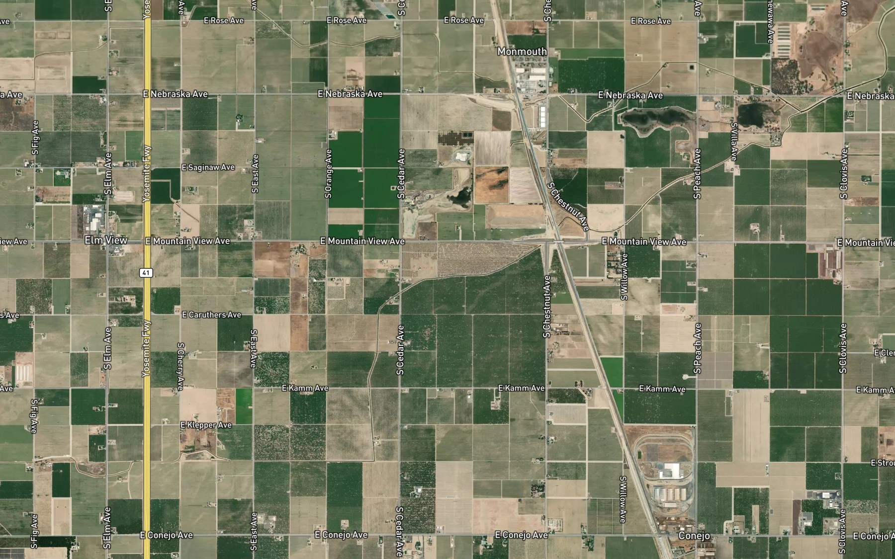 Satellite map of the Elkhorn Ditch