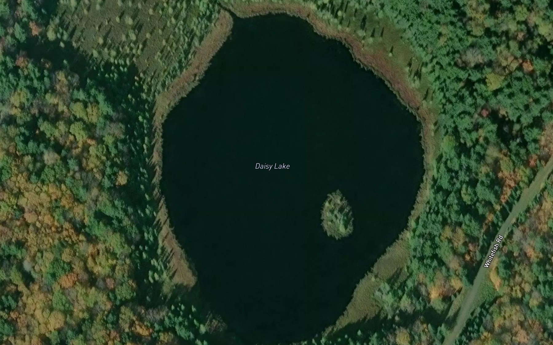 Satellite map of the Daisy Lake