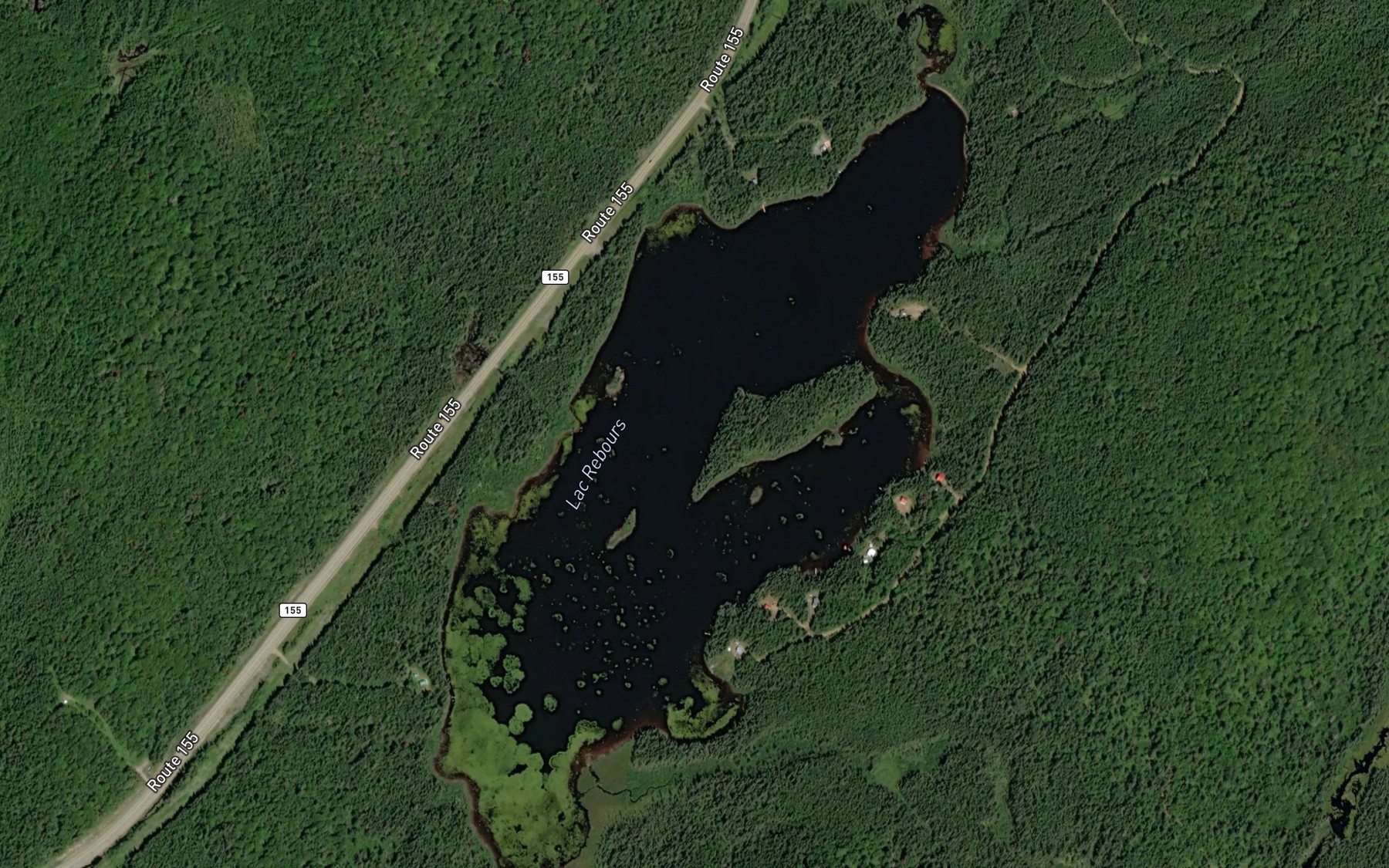 Satellite map of the Lac Rebours