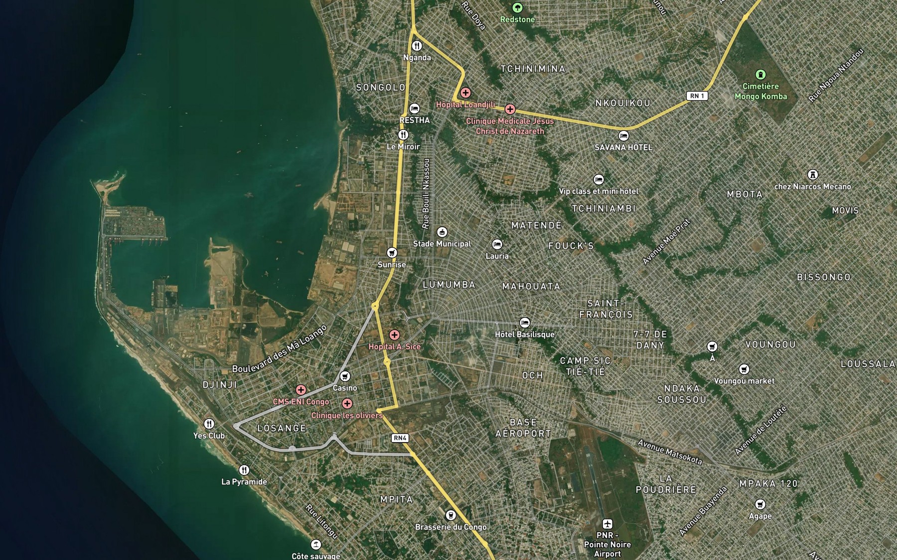 Satellite map of the Iangali Kwanga