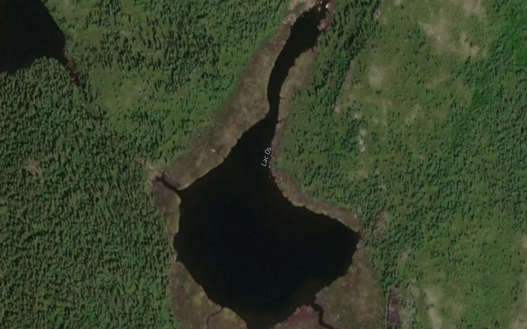 Satellite map of the Lac Os
