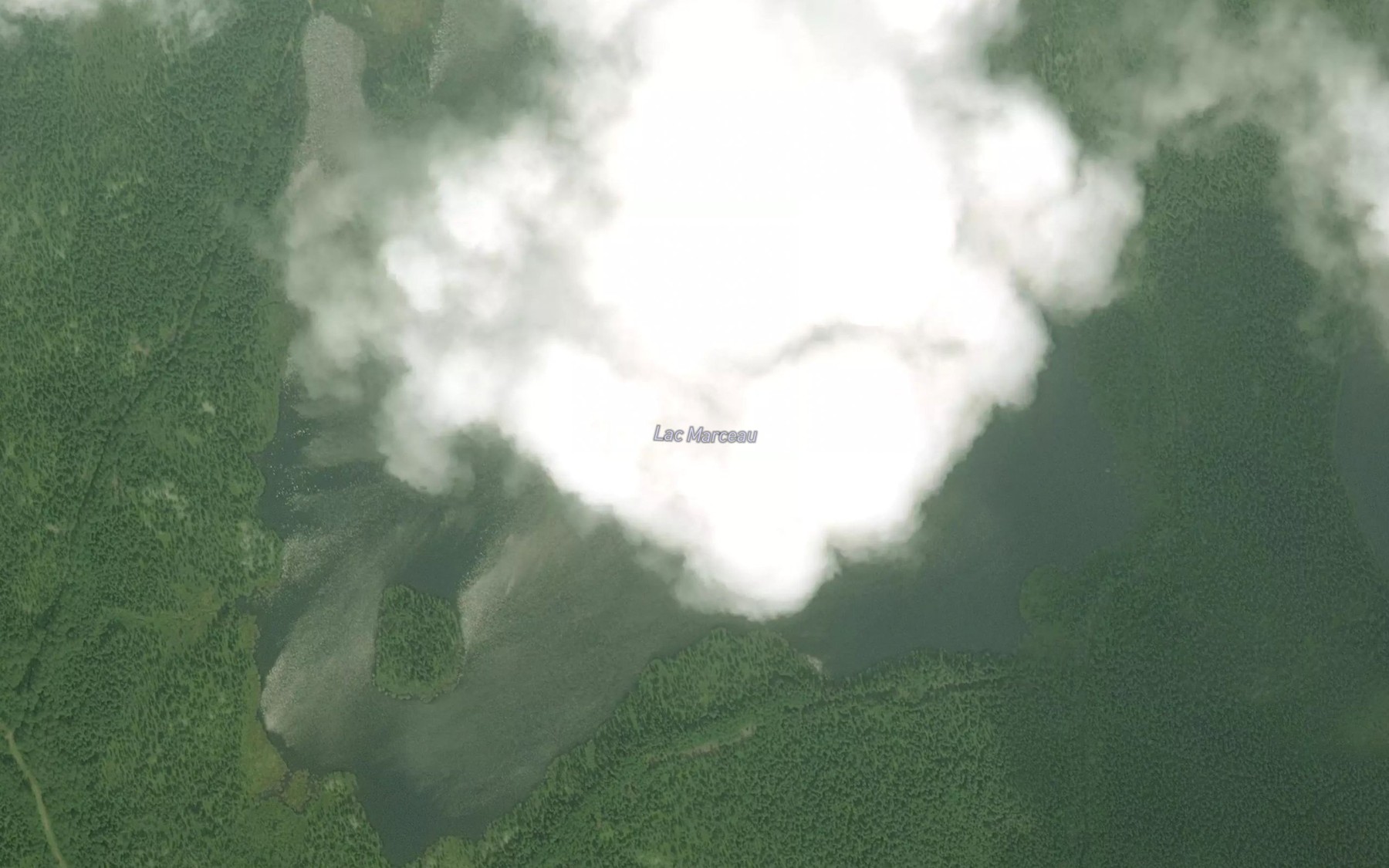 Satellite map of the Lac Marceau