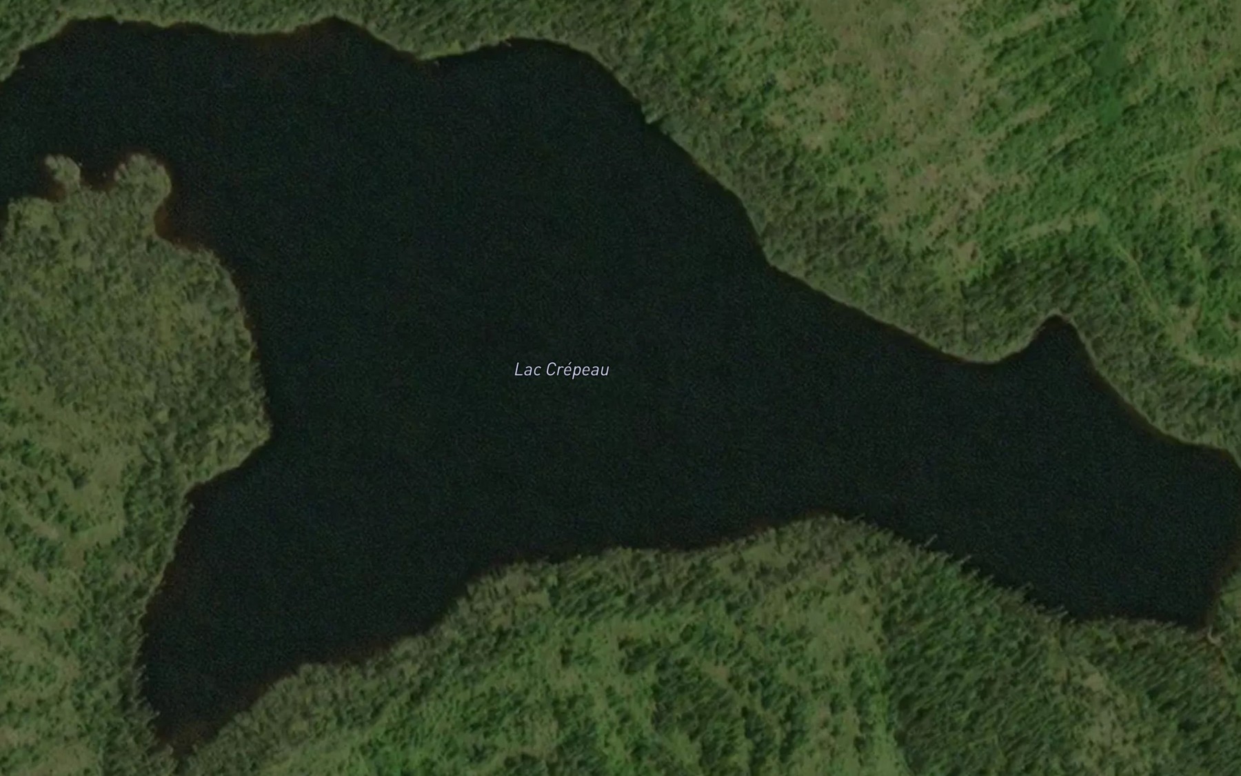 Satellite map of the Lac Crepeau
