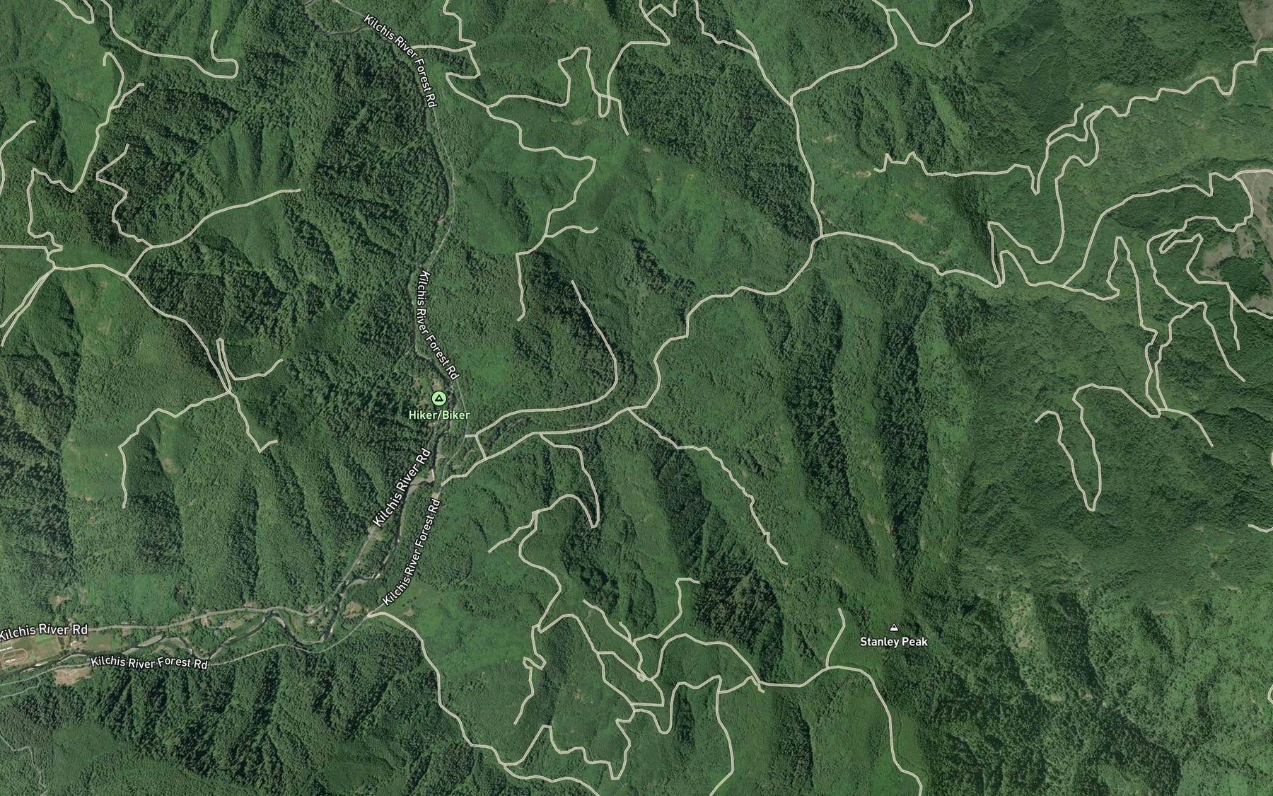 Satellite map of the Iris Creek