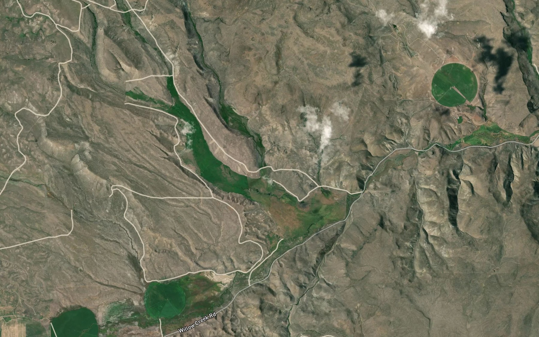 Satellite map of the Hugg Spring
