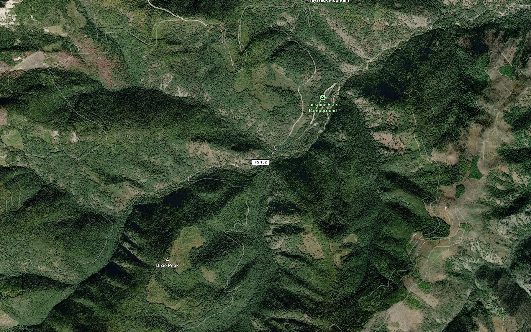 Satellite map of the South Branch Big Beaver Creek