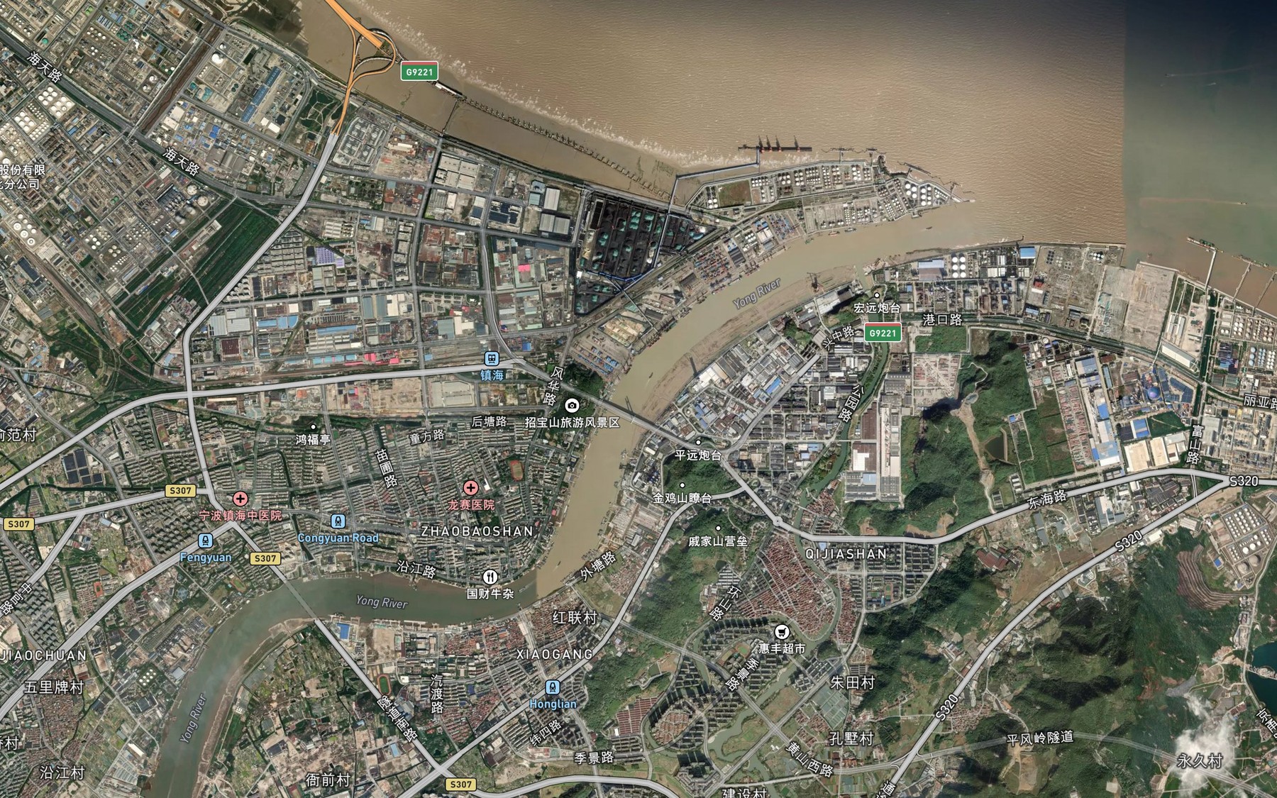 Satellite map of the Yong Jiang