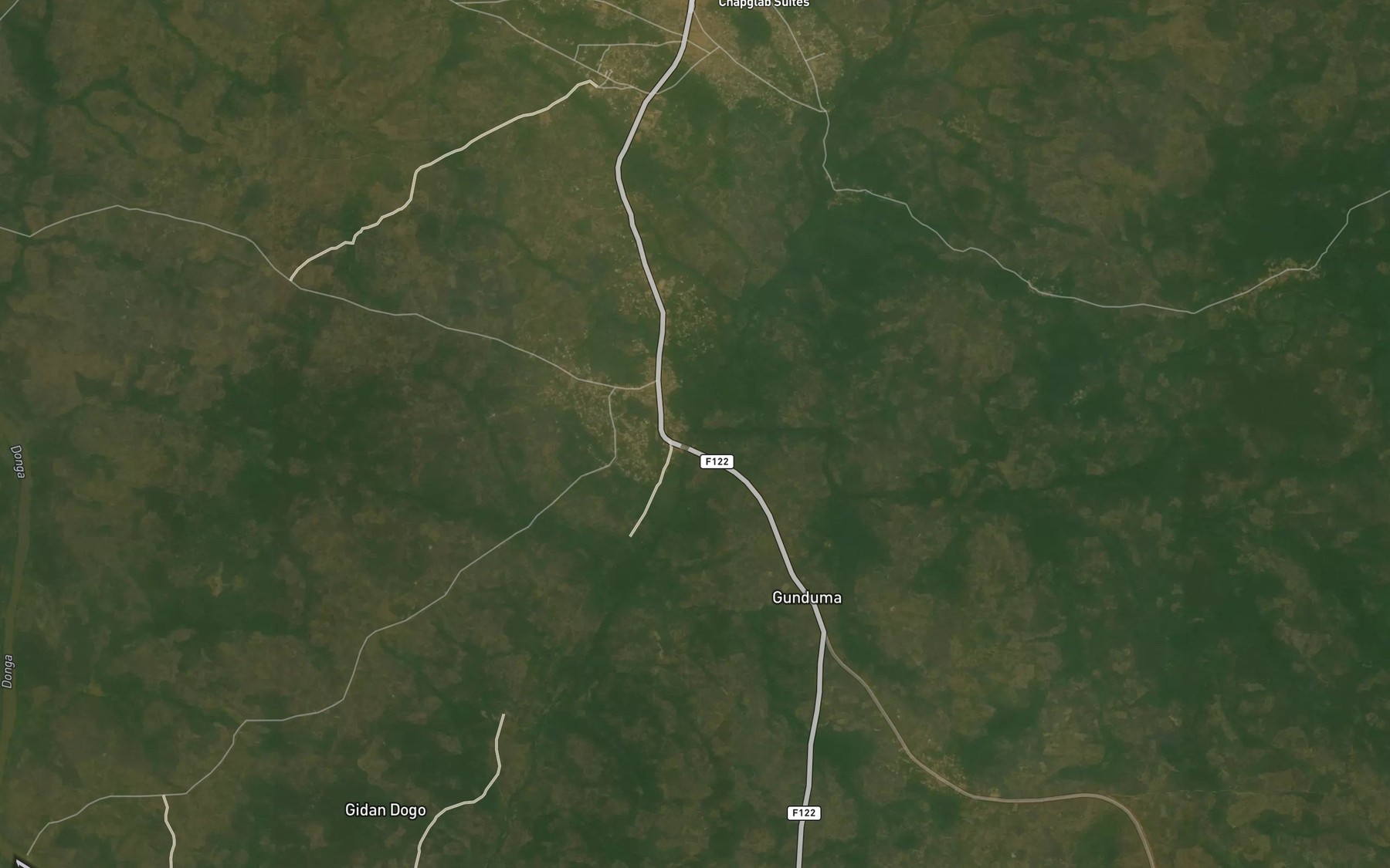 Satellite map of the River Ngara