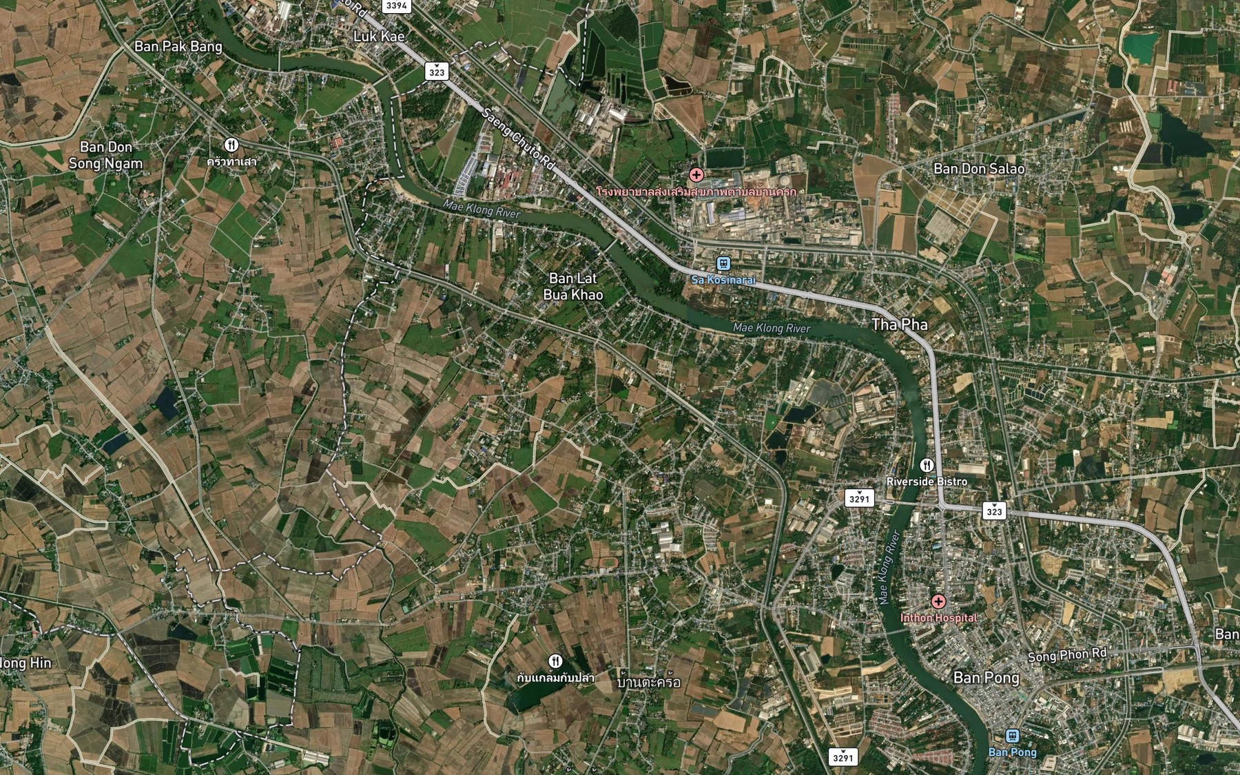 Satellite map of the Nong Lat Yai